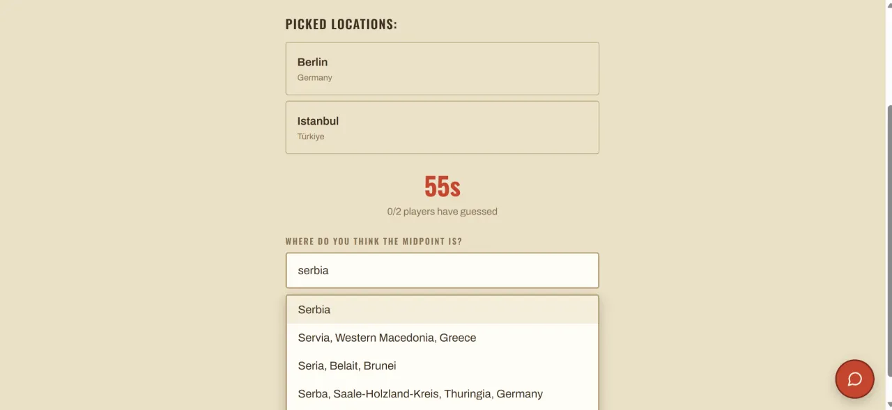 Map'd location search suggestions